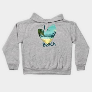 I love beach Kids Hoodie